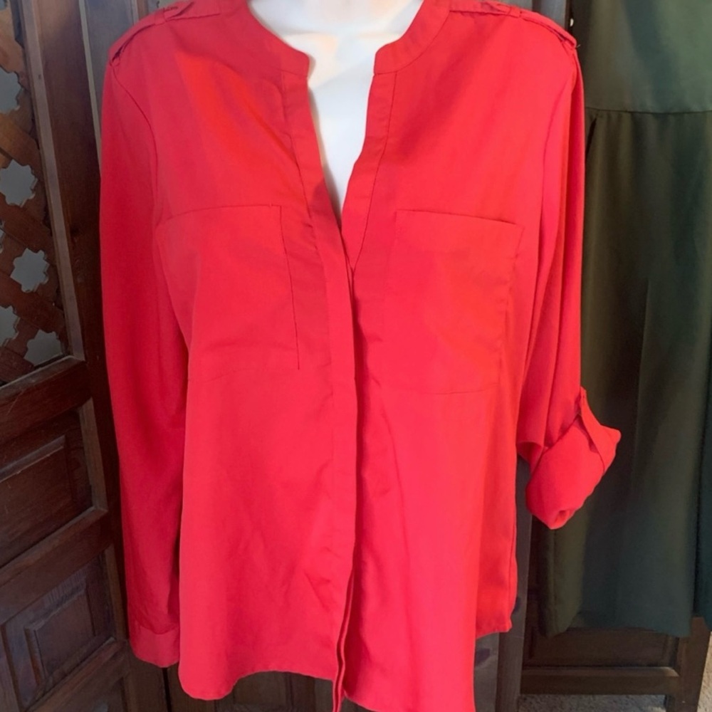 Sanctuary SIZE: S red mandarin Blouse